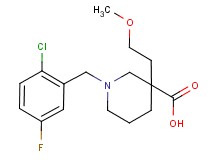 1-(2-chloro-5-fluorobenzyl)-3-(2-methoxyethyl)-3-piperidinecarboxylic acid