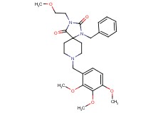 1-benzyl-3-(2-methoxyethyl)-8-(2,3,4-trimethoxybenzyl)-1,3,8-triazaspiro[4.5]decane-2,4-dione