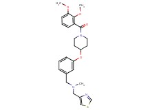 (3-{[1-(2,3-dimethoxybenzoyl)-4-piperidinyl]oxy}benzyl)methyl(1,3-thiazol-4-ylmethyl)amine