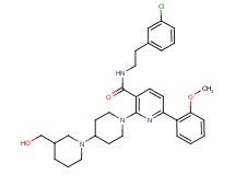 N-[2-(3-chlorophenyl)ethyl]-2-[3-(hydroxymethyl)-1,4'-bipiperidin-1'-yl]-6-(2-methoxyphenyl)nicotinamide