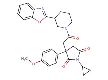 3-{2-[3-(1,3-benzoxazol-2-yl)-1-piperidinyl]-2-oxoethyl}-1-cyclopropyl-3-(4-methoxyphenyl)-2,5-pyrrolidinedione