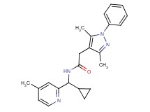 N-[cyclopropyl(4-methyl-2-pyridinyl)methyl]-2-(3,5-dimethyl-1-phenyl-1H-pyrazol-4-yl)acetamide