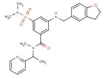 3-[(2,3-dihydro-1-benzofuran-5-ylmethyl)amino]-5-[(dimethylamino)sulfonyl]-N-methyl-N-[1-(2-pyridinyl)ethyl]benzamide