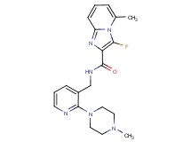 3-fluoro-5-methyl-N-{[2-(4-methylpiperazin-1-yl)pyridin-3-yl]methyl}imidazo[1,2-a]pyridine-2-carboxamide