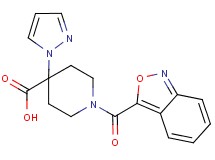 1-(2,1-benzisoxazol-3-ylcarbonyl)-4-(1H-pyrazol-1-yl)piperidine-4-carboxylic acid