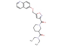 N,N-diethyl-1-({5-[(6-quinolinyloxy)methyl]-3-isoxazolyl}carbonyl)-3-piperidinecarboxamide