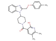 5,6-dimethyl-3-[(4-{2-[(4-methylphenoxy)methyl]-1H-benzimidazol-1-yl}-1-piperidinyl)carbonyl]-2-pyridinol