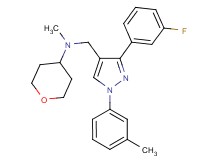 N-{[3-(3-fluorophenyl)-1-(3-methylphenyl)-1H-pyrazol-4-yl]methyl}-N-methyltetrahydro-2H-pyran-4-amine