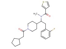 N-[1-[1-(cyclopentylacetyl)-4-piperidinyl]-2-(2-fluorophenyl)ethyl]-N-methyl-3-thiophenecarboxamide