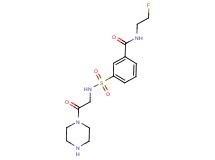 N-(2-fluoroethyl)-3-{[(2-oxo-2-piperazin-1-ylethyl)amino]sulfonyl}benzamide