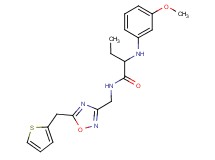 2-[(3-methoxyphenyl)amino]-N-{[5-(2-thienylmethyl)-1,2,4-oxadiazol-3-yl]methyl}butanamide
