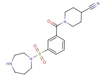 1-[3-(1,4-diazepan-1-ylsulfonyl)benzoyl]piperidine-4-carbonitrile