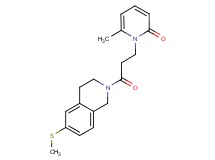6-methyl-1-{3-[6-(methylthio)-3,4-dihydroisoquinolin-2(1H)-yl]-3-oxopropyl}pyridin-2(1H)-one