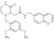 2-[1-(2,4-dimethoxybenzyl)-3-oxo-2-piperazinyl]-N-(6-quinolinylmethyl)acetamide