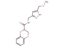 N-{[5-(methoxymethyl)-1H-pyrazol-3-yl]methyl}-2,3-dihydro-1,4-benzodioxine-2-carboxamide