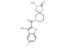 7-[(5-fluoro-3-methyl-1H-indol-2-yl)carbonyl]-3-methyl-1-oxa-3,7-diazaspiro[4.5]decan-2-one
