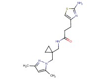 3-(2-amino-1,3-thiazol-4-yl)-N-({1-[(3,5-dimethyl-1H-pyrazol-1-yl)methyl]cyclopropyl}methyl)propanamide