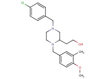 2-[4-(4-chlorobenzyl)-1-(4-methoxy-3-methylbenzyl)-2-piperazinyl]ethanol