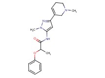 N-[1-methyl-3-(1-methyl-1,2,5,6-tetrahydropyridin-3-yl)-1H-pyrazol-5-yl]-2-phenoxypropanamide