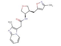 2-(2-methylimidazo[1,2-a]pyridin-3-yl)-N-{(3R*,4S*)-4-[(3-methylisoxazol-5-yl)methyl]tetrahydrofuran-3-yl}acetamide