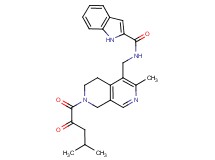 N-{[3-methyl-7-(4-methyl-2-oxopentanoyl)-5,6,7,8-tetrahydro-2,7-naphthyridin-4-yl]methyl}-1H-indole-2-carboxamide