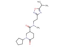1-cyclopentyl-N-[2-(5-isopropyl-1,2,4-oxadiazol-3-yl)ethyl]-N-methyl-6-oxo-3-piperidinecarboxamide