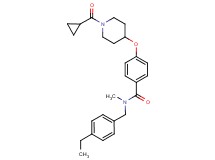 4-{[1-(cyclopropylcarbonyl)-4-piperidinyl]oxy}-N-(4-ethylbenzyl)-N-methylbenzamide