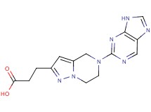 3-[5-(9H-purin-2-yl)-4,5,6,7-tetrahydropyrazolo[1,5-a]pyrazin-2-yl]propanoic acid