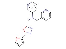 N-{[5-(2-furyl)-1,3,4-oxadiazol-2-yl]methyl}-N-(3-pyridinylmethyl)quinuclidin-3-amine