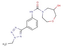 N-[3-(2-ethyl-2H-tetrazol-5-yl)phenyl]-6-hydroxy-1,4-oxazepane-4-carboxamide