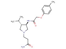 3-(rel-(3S,4R)-3-isopropyl-4-{[(4-methylphenoxy)acetyl]amino}-1-pyrrolidinyl)propanamide hydrochloride
