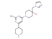 4-(1H-imidazol-1-ylmethyl)-1-(2-methyl-6-piperidin-4-ylpyrimidin-4-yl)piperidin-4-ol