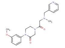 1-(3-methoxyphenyl)-4-[N-methyl-N-(3-pyridinylmethyl)glycyl]-2-piperazinone