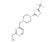 2-ethyl-4-({4-[5-(trifluoromethyl)-1,3,4-thiadiazol-2-yl]piperazin-1-yl}methyl)pyrimidine