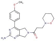 4-(4-methoxyphenyl)-6-[3-(1,2-oxazinan-2-yl)propanoyl]-6,7-dihydro-5H-pyrrolo[3,4-d]pyrimidin-2-amine