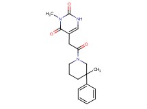 3-methyl-5-[2-(3-methyl-3-phenylpiperidin-1-yl)-2-oxoethyl]pyrimidine-2,4(1H,3H)-dione