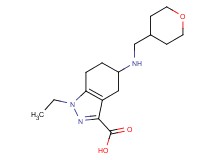 1-ethyl-5-[(tetrahydro-2H-pyran-4-ylmethyl)amino]-4,5,6,7-tetrahydro-1H-indazole-3-carboxylic acid