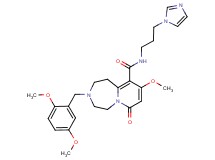 3-(2,5-dimethoxybenzyl)-N-[3-(1H-imidazol-1-yl)propyl]-9-methoxy-7-oxo-1,2,3,4,5,7-hexahydropyrido[1,2-d][1,4]diazepine-10-carboxamide