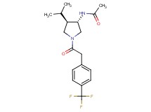 N-((3S*,4R*)-4-isopropyl-1-{[4-(trifluoromethyl)phenyl]acetyl}-3-pyrrolidinyl)acetamide