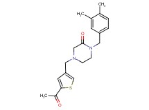 4-[(5-acetyl-3-thienyl)methyl]-1-(3,4-dimethylbenzyl)piperazin-2-one