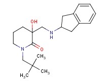3-[(2,3-dihydro-1H-inden-2-ylamino)methyl]-1-(2,2-dimethylpropyl)-3-hydroxy-2-piperidinone