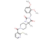 3-(2,3-dimethoxybenzyl)-5-methyl-5-(1-{[2-(methylthio)-3-pyridinyl]carbonyl}-4-piperidinyl)-2,4-imidazolidinedione