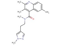 N,2,3,6-tetramethyl-N-[2-(1-methyl-1H-pyrazol-4-yl)ethyl]-4-quinolinecarboxamide