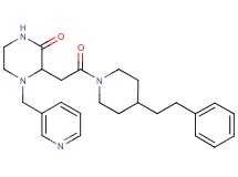 3-{2-oxo-2-[4-(2-phenylethyl)-1-piperidinyl]ethyl}-4-(3-pyridinylmethyl)-2-piperazinone