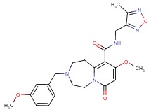 9-methoxy-3-(3-methoxybenzyl)-N-[(4-methyl-1,2,5-oxadiazol-3-yl)methyl]-7-oxo-1,2,3,4,5,7-hexahydropyrido[1,2-d][1,4]diazepine-10-carboxamide