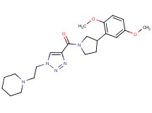 1-[2-(4-{[3-(2,5-dimethoxyphenyl)-1-pyrrolidinyl]carbonyl}-1H-1,2,3-triazol-1-yl)ethyl]piperidine