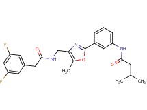 N-{3-[4-({[(3,5-difluorophenyl)acetyl]amino}methyl)-5-methyl-1,3-oxazol-2-yl]phenyl}-3-methylbutanamide