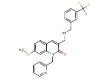 7-(methylthio)-1-(2-pyridinylmethyl)-3-({[3-(trifluoromethyl)benzyl]amino}methyl)-2(1H)-quinolinone