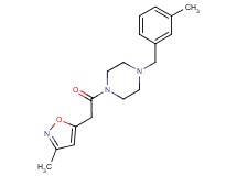 1-(3-methylbenzyl)-4-[(3-methyl-5-isoxazolyl)acetyl]piperazine