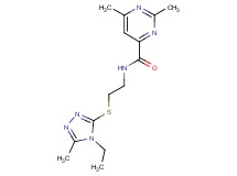 N-{2-[(4-ethyl-5-methyl-4H-1,2,4-triazol-3-yl)thio]ethyl}-2,6-dimethylpyrimidine-4-carboxamide